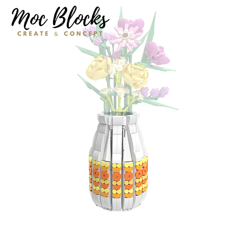 White Yellow Vase MOC Art Series Building Blocks Creative Decorate Model Toys Gifts Children Kids xmas Item Block Without Flower
White Yellow Vase MOC Art Series Building Blocks Creative Decorate Model Toys Gifts Children Kids xmas Item Block Without Flower