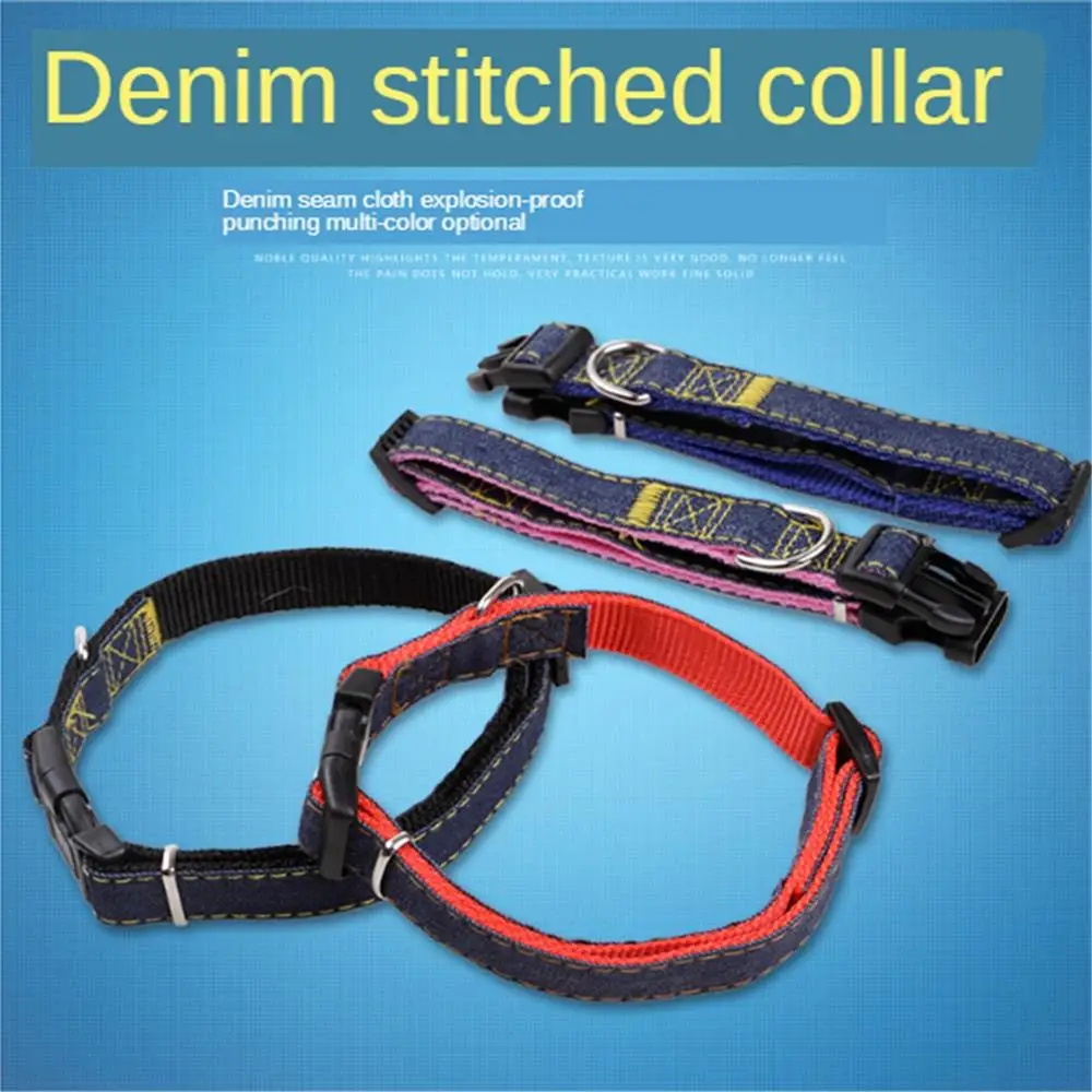 New Denim Nylon Dog Collar Leads Adjustable Pet Collars Puppy Pet Accessories Small Medium Large Dogs Supplies Neck Collar
New Denim Nylon Dog Collar Leads Adjustable Pet Collars Puppy Pet Accessories Small Medium Large Dogs Supplies Neck Collar