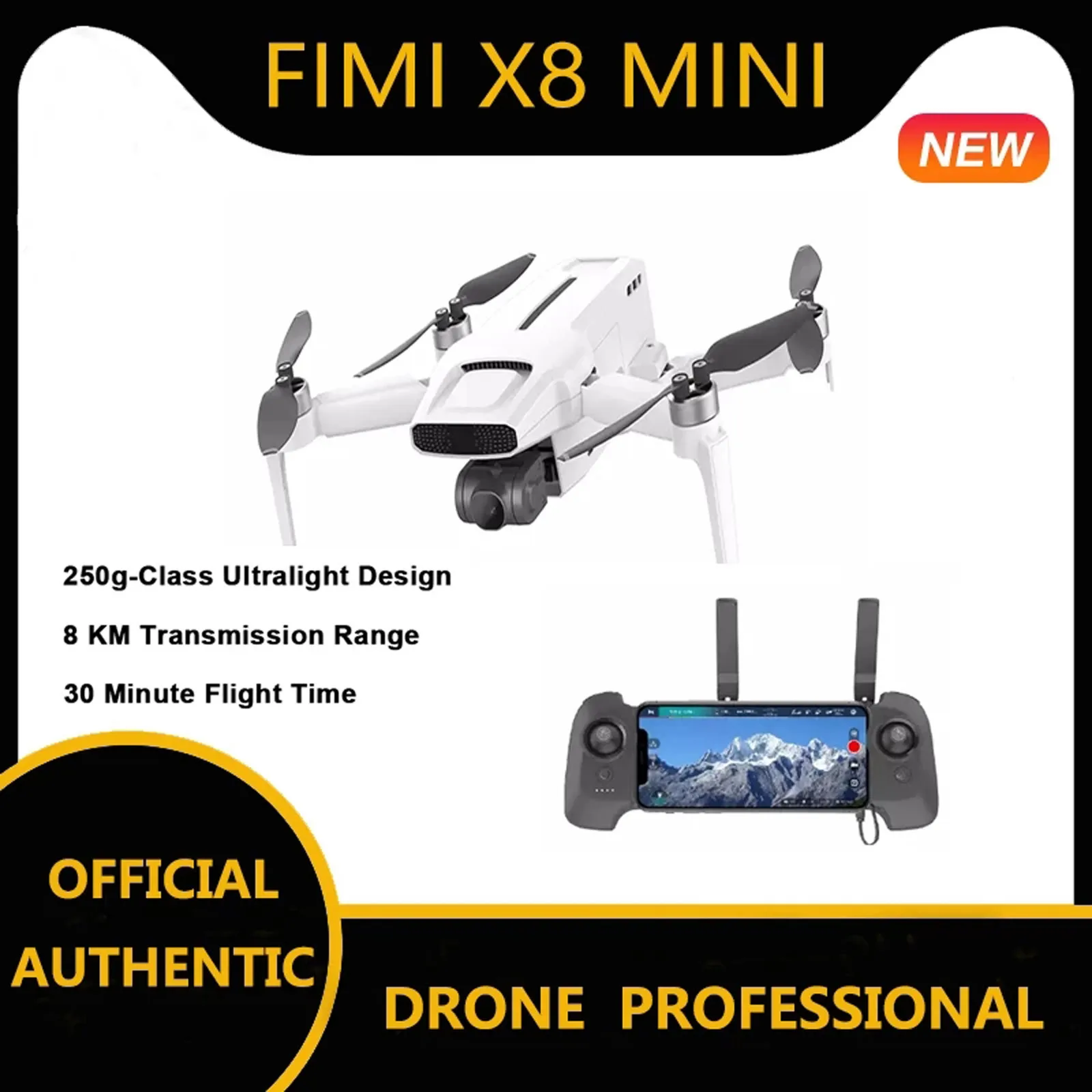 Fimi X8 Mini Camera Drone 250g-class Drones 8km 4k Professional Mini Drone Quadcopter With Camera Remote Control Helicopter #Y10
Fimi X8 Mini Camera Drone 250g-class Drones 8km 4k Professional Mini Drone Quadcopter With Camera Remote Control Helicopter #Y10