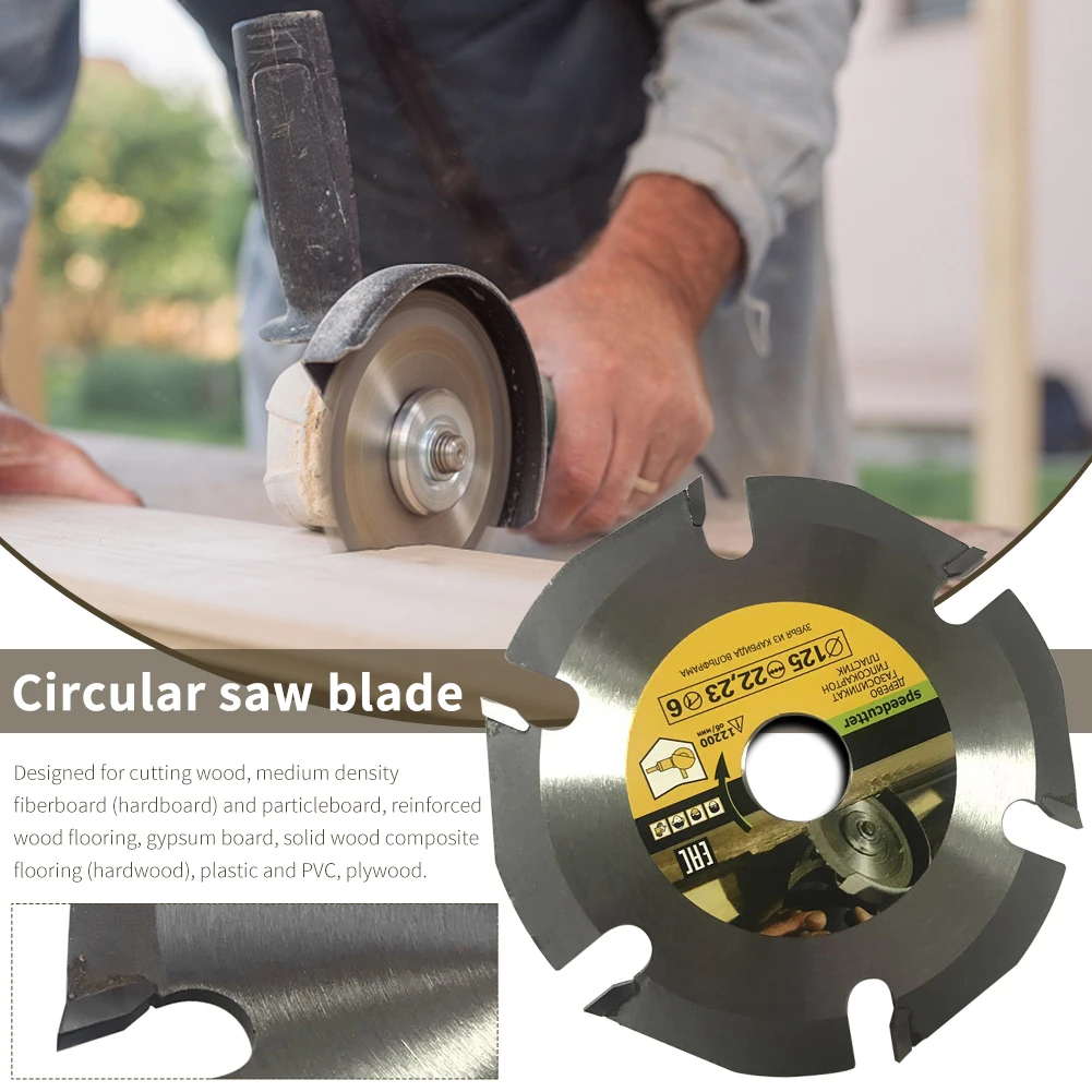 125mm Circular Woodworking Tipped 6 Teeth Saw Blade Wood Cutting Disc Wheel Multipurpose Universal Portable Angle Grinder
125mm Circular Woodworking Tipped 6 Teeth Saw Blade Wood Cutting Disc Wheel Multipurpose Universal Portable Angle Grinder