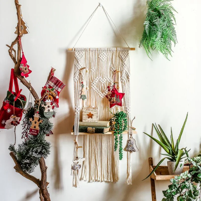 Wall Style Handmade Bohemian Woven Hanging Tapestry Room Decoration Shelf DIY Storage Rack Tassel Macrame Storage Rack
Wall Style Handmade Bohemian Woven Hanging Tapestry Room Decoration Shelf DIY Storage Rack Tassel Macrame Storage Rack