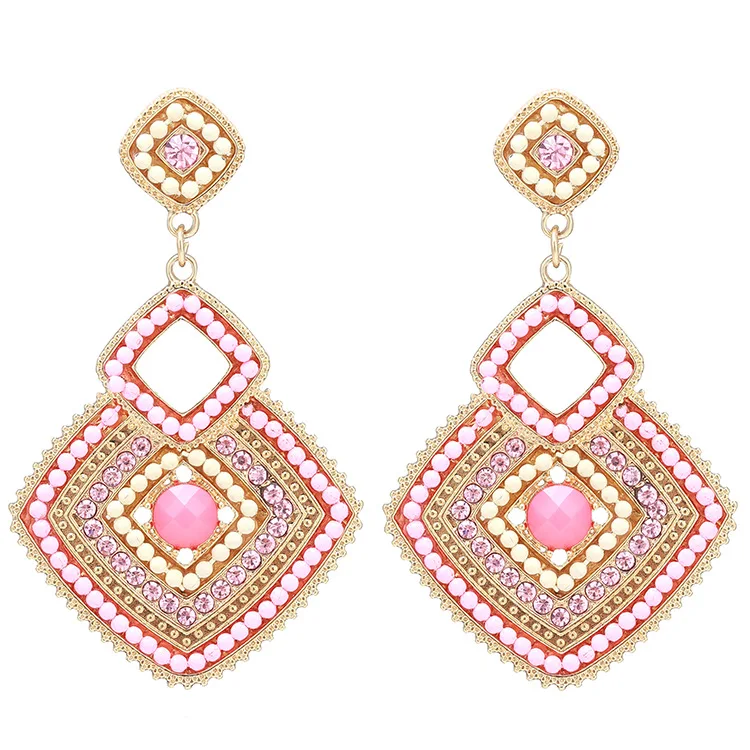 ORNAPEADIA Personality Geometric Square Earrings Inlaid with Millet Beads Earrings Summer Holiday Style Female Earring Wholesale
ORNAPEADIA Personality Geometric Square Earrings Inlaid with Millet Beads Earrings Summer Holiday Style Female Earring Wholesale