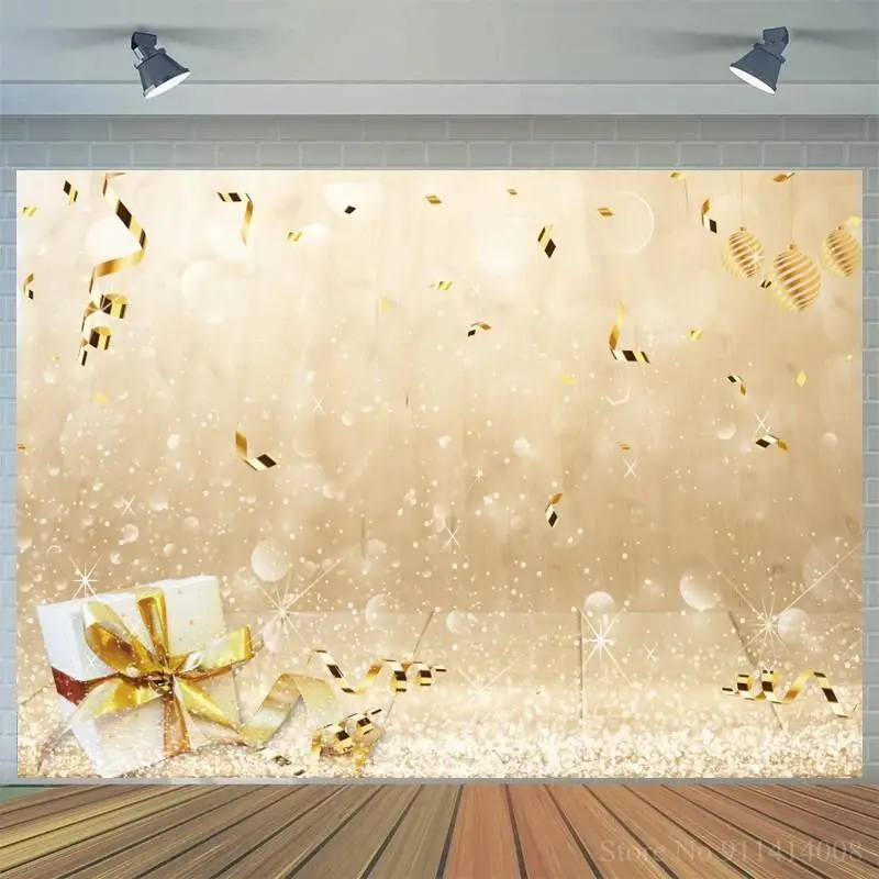 Birthday Party Photo Background Gold Balloons Ribbons Glitters Celebration Custom Photography Backdrops For Photo Studio
Birthday Party Photo Background Gold Balloons Ribbons Glitters Celebration Custom Photography Backdrops For Photo Studio