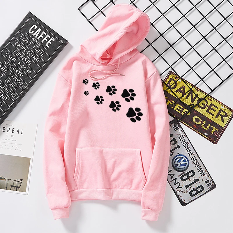 Autumn Winter Plus Velvet Women's Sportswear Harajuku Print Cat Paws Cartoon Kawaii K-pop Clothing Streetwear Hoodies Sweatshirt 
Autumn Winter Plus Velvet Women's Sportswear Harajuku Print Cat Paws Cartoon Kawaii K-pop Clothing Streetwear Hoodies Sweatshirt