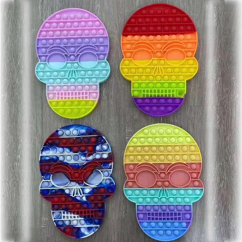 30CM Big Size Fidget Toys Push Bubble Rainbow Skull Stress Relief Sensory Silicone Finger Game Anxiety Reliever Halloween Gift
30CM Big Size Fidget Toys Push Bubble Rainbow Skull Stress Relief Sensory Silicone Finger Game Anxiety Reliever Halloween Gift
