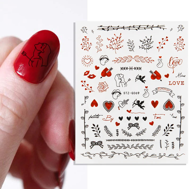 Valentine's Day Series Nail Art Sticker 3D DIY Rose Cupid Eros Love Lips Nail Sticker Transfer Water Decals Nail Art Decoration
Valentine's Day Series Nail Art Sticker 3D DIY Rose Cupid Eros Love Lips Nail Sticker Transfer Water Decals Nail Art Decoration