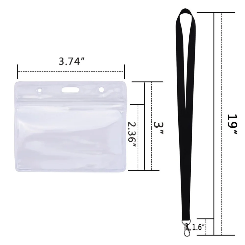 10pcs ID Badge Holder with Long Neck Strap Band Lanyard for Business / Exhibition / Office
10pcs ID Badge Holder with Long Neck Strap Band Lanyard for Business / Exhibition / Office