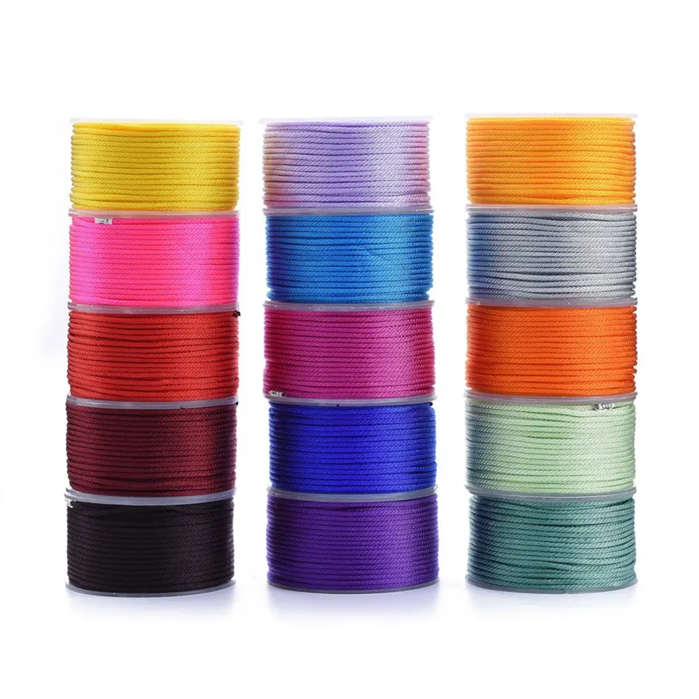 20m/roll Polyester Braided Cords 2mm for Jewelry Making Beading Craftings Accessories
20m/roll Polyester Braided Cords 2mm for Jewelry Making Beading Craftings Accessories
