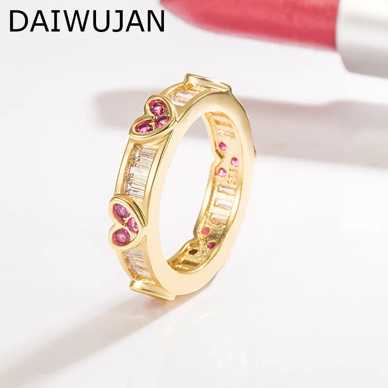 DAIWUJAN Gold Rose Crystal Heart Ring For Women 925 Sterling Silver Geometric Rhinestone Love Bridal Engagement Wedding Jewelry
DAIWUJAN Gold Rose Crystal Heart Ring For Women 925 Sterling Silver Geometric Rhinestone Love Bridal Engagement Wedding Jewelry