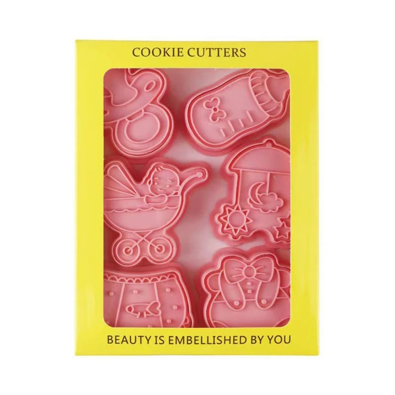 50LB Baby Shower Plastic Cookies Cutter Cake Stamper Cake Decorating Fondant Embossing Biscuit Polymer Clay Making Tools Mold
50LB Baby Shower Plastic Cookies Cutter Cake Stamper Cake Decorating Fondant Embossing Biscuit Polymer Clay Making Tools Mold