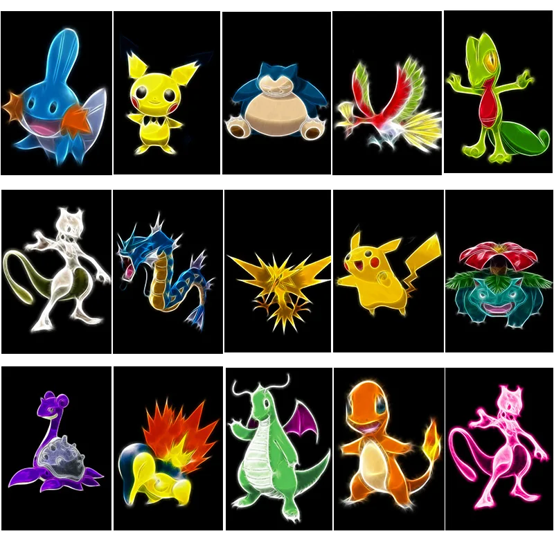 Pokemon Cartoon Anime Elves Canvas Painting Pikachu Bulbasaur Charizaed Wall Art Poster Print Children Bedroom Decoration Prints
Pokemon Cartoon Anime Elves Canvas Painting Pikachu Bulbasaur Charizaed Wall Art Poster Print Children Bedroom Decoration Prints