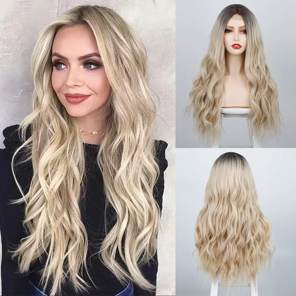 Small Lace Front Synthetic Wig Long Wavy Ombre Blonde Wigs for Women Daily Party Fake Hair Lace Wig Natural Looking
Small Lace Front Synthetic Wig Long Wavy Ombre Blonde Wigs for Women Daily Party Fake Hair Lace Wig Natural Looking