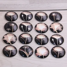 SWEET BELL 10pcs mix Night sky Fireworks Pattern Round Glass Cabochon 20mm 25mm Dome Flat Back DIY Jewelry Finding 9D1484