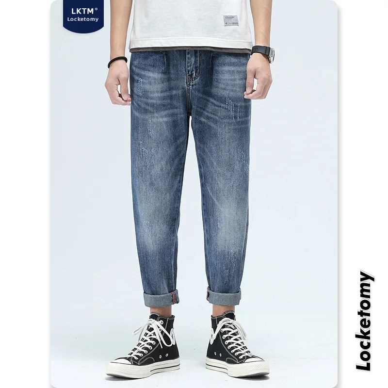 Men's Nine-point Jeans Men's Fashion Brand XL Wide-leg Loose Straight-leg Pants Fashion Streetwear Men's Clothing Мужские джинсы
Men's Nine-point Jeans Men's Fashion Brand XL Wide-leg Loose Straight-leg Pants Fashion Streetwear Men's Clothing Мужские джинсы