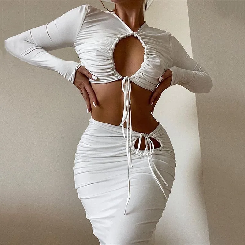 YYK 2023 Women Autumn Winter Sexy Maxi Skirt Set High Waist Slim Solid Outfits Party Bodycon Long Sleeve 2 Piece Set Female
YYK 2023 Women Autumn Winter Sexy Maxi Skirt Set High Waist Slim Solid Outfits Party Bodycon Long Sleeve 2 Piece Set Female