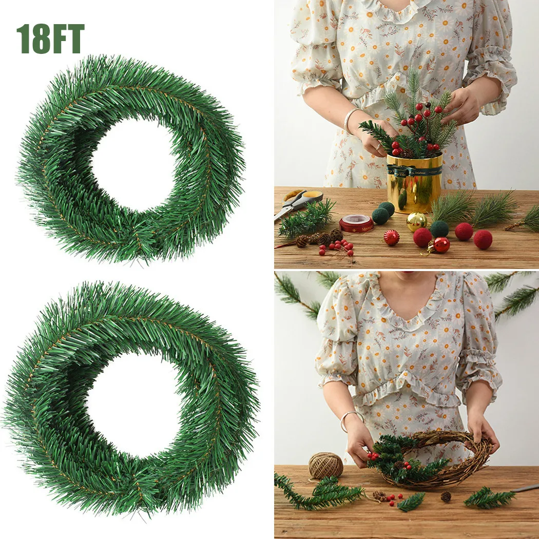 18FT Christmas Artificia Greenery Decorations For Xmas Holiday DIY Crafts Party Weddings Families Parties
18FT Christmas Artificia Greenery Decorations For Xmas Holiday DIY Crafts Party Weddings Families Parties
