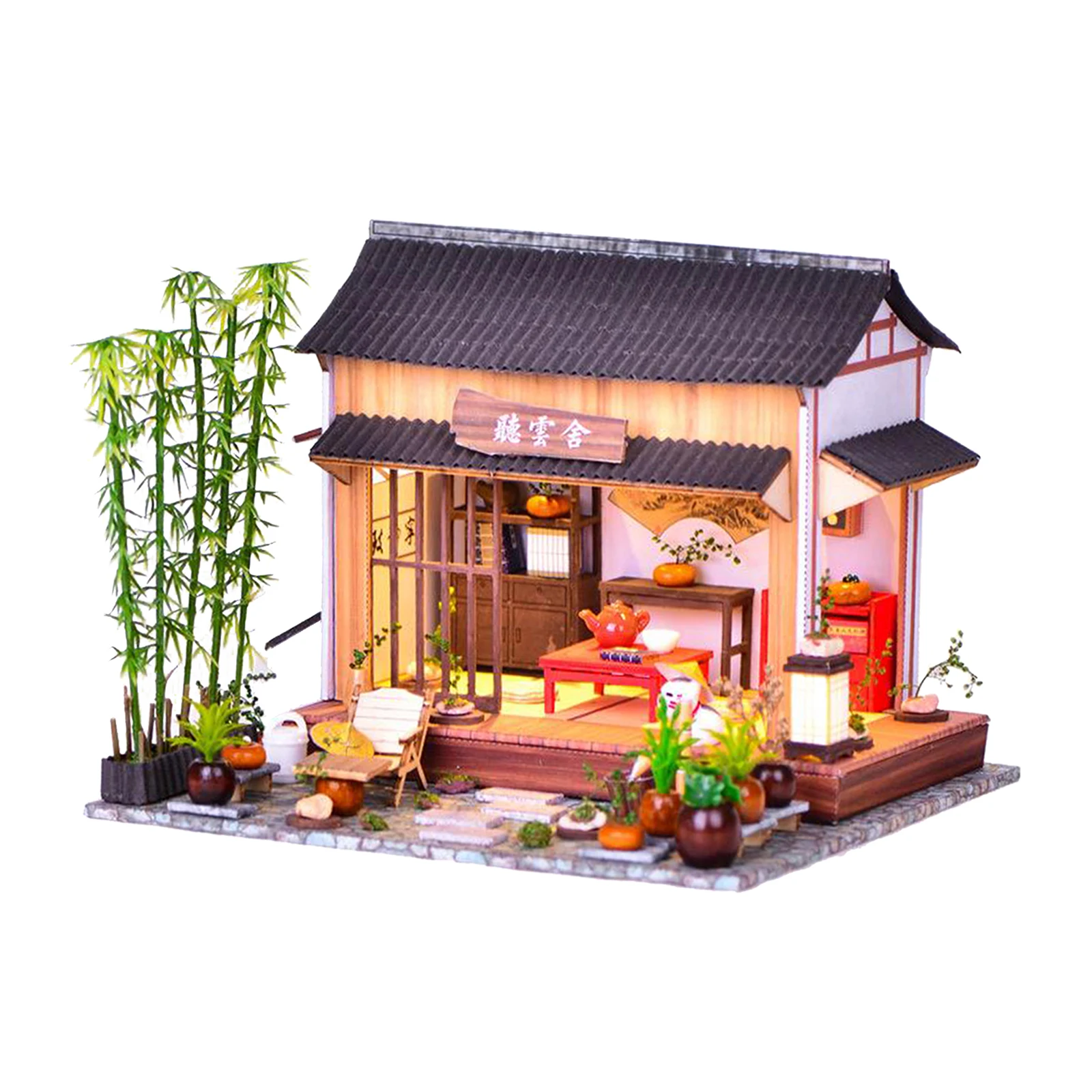 DIY Wooden House Toy Wooden Miniature Doll Houses Mini House Chinese style architecture With Furniture LED Lights Birthday Gift
DIY Wooden House Toy Wooden Miniature Doll Houses Mini House Chinese style architecture With Furniture LED Lights Birthday Gift