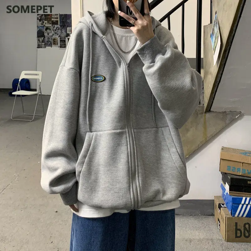Winter women's jacket sweatshirt new thick zipper big pocket sweatshirt solid color coating Korean loose wild hoodie
Winter women's jacket sweatshirt new thick zipper big pocket sweatshirt solid color coating Korean loose wild hoodie
