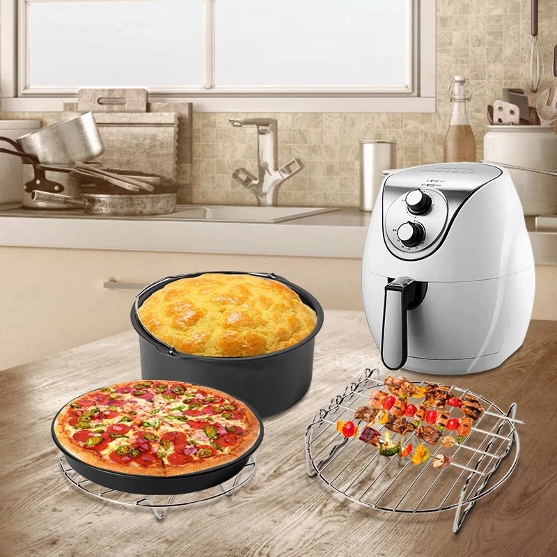 Air Fryer Accessories 7 Inch for Gowise Phillips Cozyna and Secura, Set of 8, Fit all Airfryer electric fryer 5.3QT to 5.8QT CF6
Air Fryer Accessories 7 Inch for Gowise Phillips Cozyna and Secura, Set of 8, Fit all Airfryer electric fryer 5.3QT to 5.8QT CF6