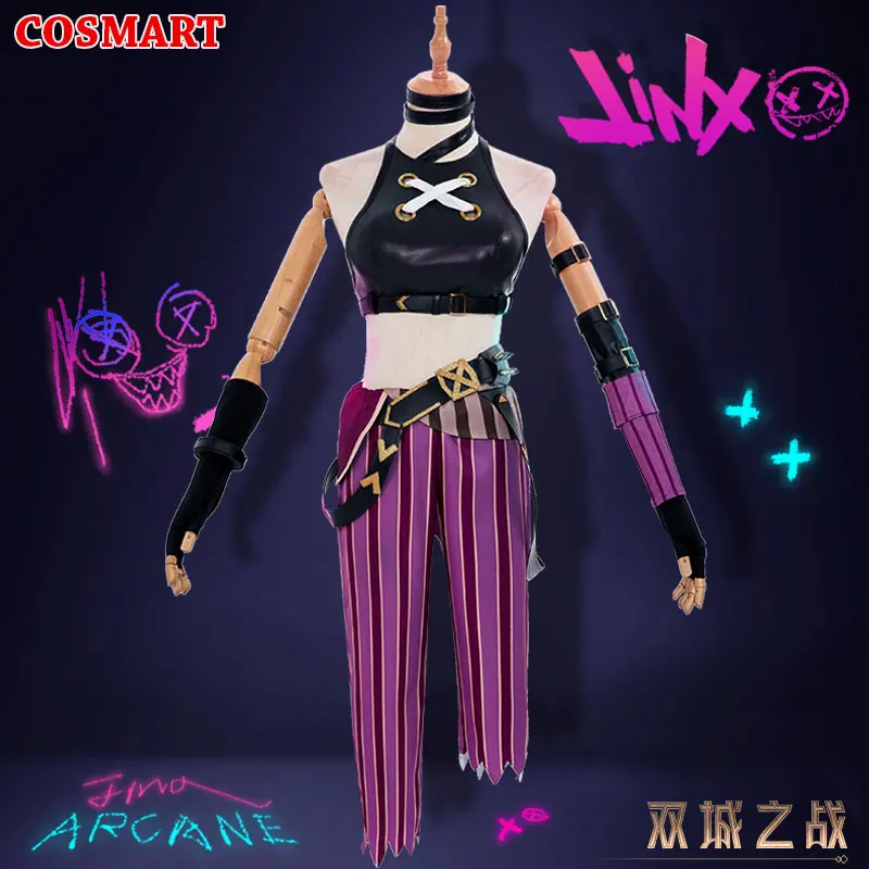 COSMART Игра LOL Jinx Arcane Косплей Костюм Битва за два города Униформа Хэллоуин вечеринка наряд для женщин Новинка 2021
COSMART Игра LOL Jinx Arcane Косплей Костюм Битва за два города Униформа Хэллоуин вечеринка наряд для женщин Новинка 2021