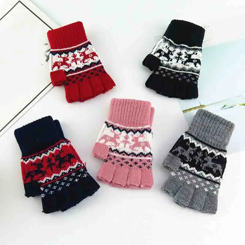 Half-finger Driving Gloves Fingerless Gloves Semi-finger 1 Pair Animal Deer Pattern Knitted Gloves Christmas Warm Mittens
Half-finger Driving Gloves Fingerless Gloves Semi-finger 1 Pair Animal Deer Pattern Knitted Gloves Christmas Warm Mittens
