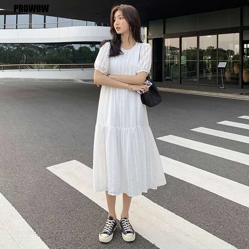 Elegant Sweet Women White Dress Sundress 2021 New French Fashion Office Dress One-Piece Female Summer Korean Midi Dress Ladies
Elegant Sweet Women White Dress Sundress 2021 New French Fashion Office Dress One-Piece Female Summer Korean Midi Dress Ladies