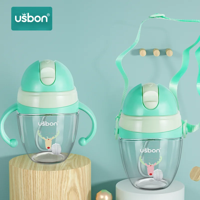 Usbon бутылочка для кормления детей с мультяшными животными школьная бутылка