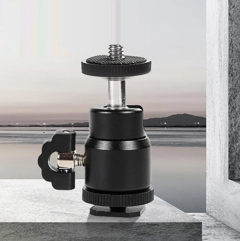 360 Universal Rotating Camera Head, Spherical Bracket, Tripod Accessories, Hot Shoe Metal Head
360 Universal Rotating Camera Head, Spherical Bracket, Tripod Accessories, Hot Shoe Metal Head