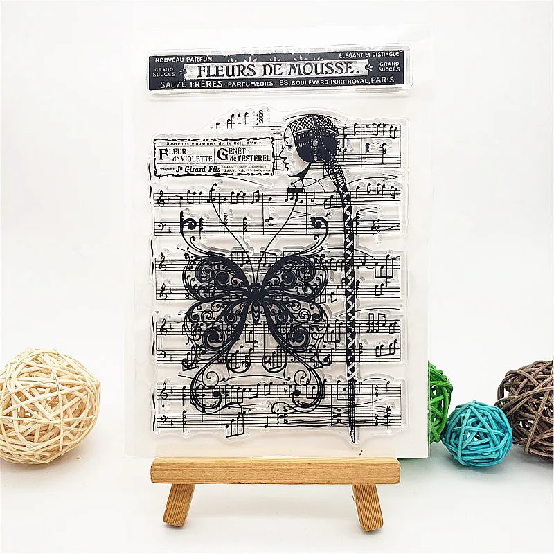 Butterfly Staff Vintage Transparent Stamp Set, Silicone Clear Stamps for DIY Scrapbooking Card Making Kids Crafts Fun Decoration
Butterfly Staff Vintage Transparent Stamp Set, Silicone Clear Stamps for DIY Scrapbooking Card Making Kids Crafts Fun Decoration