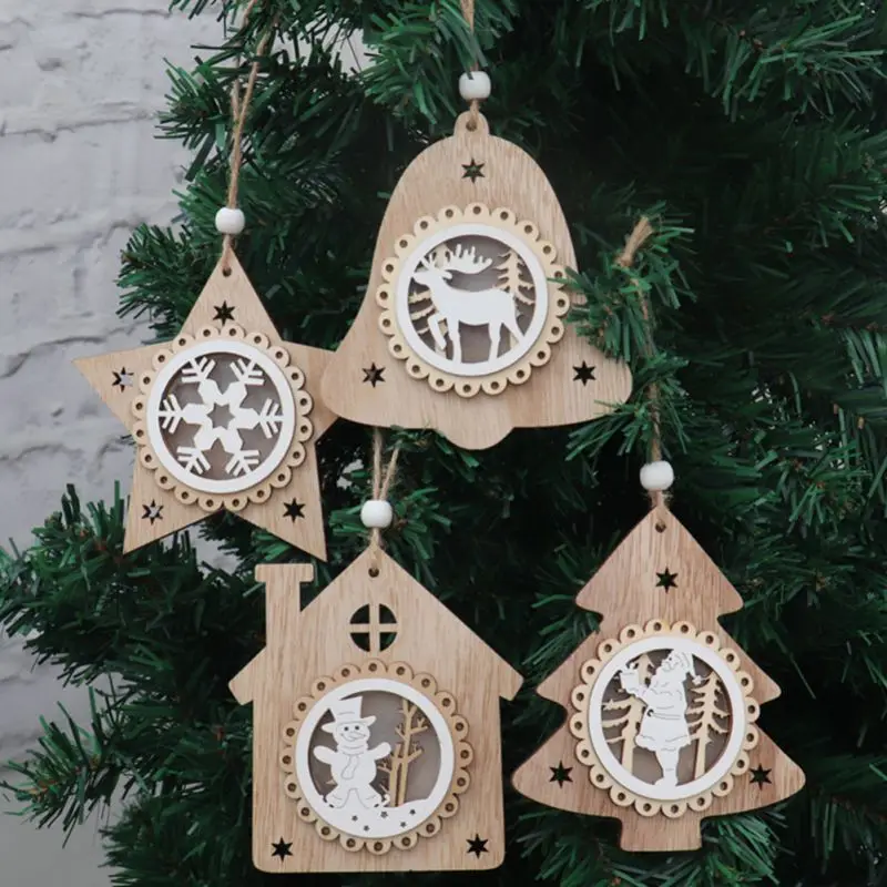 Christmas led light Wooden Pendants Ornaments DIY Wood Crafts Xmas Tree Ornaments Christmas Party Decorations for home
Christmas led light Wooden Pendants Ornaments DIY Wood Crafts Xmas Tree Ornaments Christmas Party Decorations for home