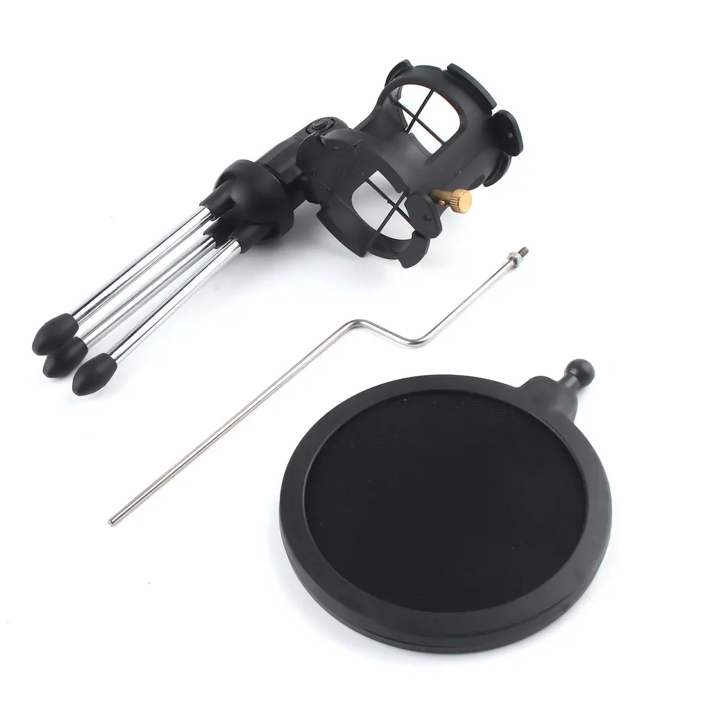 Microphone Tripod Stand Foldable Desktop Microphone Bracket with Shock Mount Mic Holder Clip and Pop Filter
Microphone Tripod Stand Foldable Desktop Microphone Bracket with Shock Mount Mic Holder Clip and Pop Filter