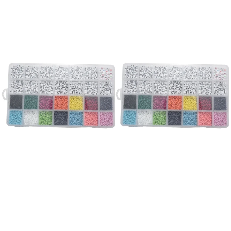 10000Pcs Beads Kit, 3Mm Glass Seed Beads, Alphabet Letter Beads And Heart Shape Beads For Name Bracelets Jewelry Making
10000Pcs Beads Kit, 3Mm Glass Seed Beads, Alphabet Letter Beads And Heart Shape Beads For Name Bracelets Jewelry Making