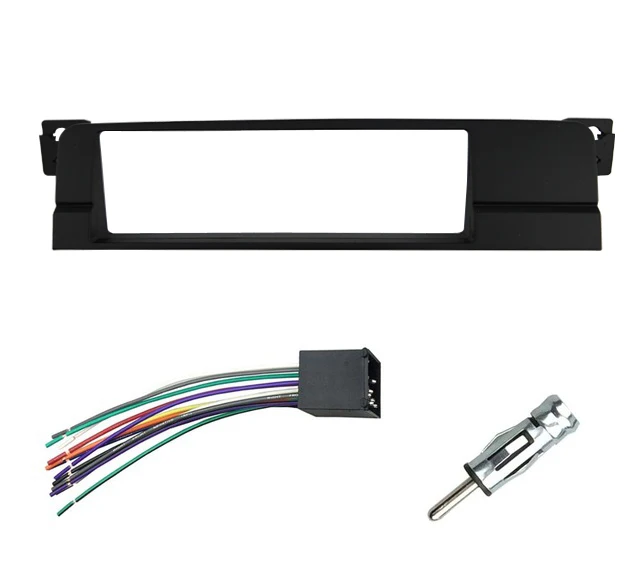 1Din автомобильный Радио фасции Жгут адаптер для BMW 3 серии E46 1998 2005 Dash Kit Facia пластина