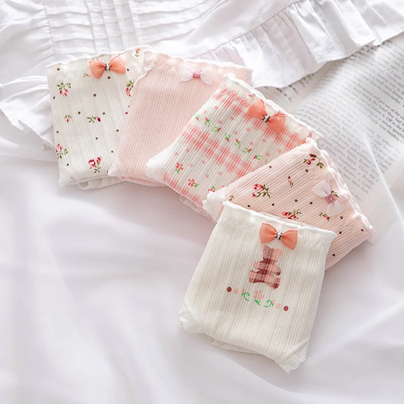 Women's Cotton Underwear Girl Cute Bow Underpants Women Thread Mid Waist Seamless Panties Girl's Sexy Lingerie
Women's Cotton Underwear Girl Cute Bow Underpants Women Thread Mid Waist Seamless Panties Girl's Sexy Lingerie