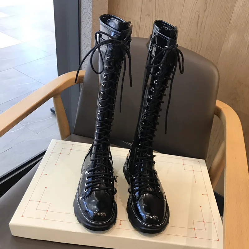 Luxury INS ZA Women Knee High Boots Full Cow Leather Warm Boots Thick High Heels Motorcycle Boots Punk Shoes Woman High Boots
Luxury INS ZA Women Knee High Boots Full Cow Leather Warm Boots Thick High Heels Motorcycle Boots Punk Shoes Woman High Boots