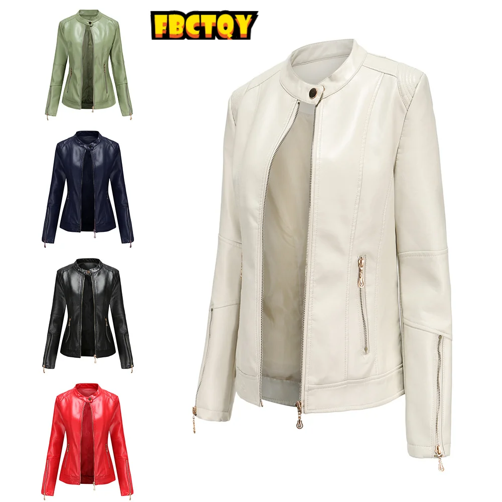 Новая модная женская кожаная куртка из искусственной кожи Женская весенне-осенняя тонкая кожаная куртка из искусственной кожи
Новая модная женская кожаная куртка из искусственной кожи Женская весенне-осенняя тонкая кожаная куртка из искусственной кожи