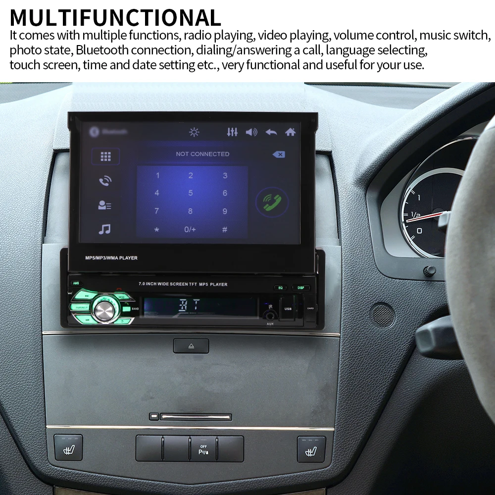 7inch Touch Screen Car Radio Stereo Multimedia Player Car Player Fm Receiver Hands-Free USB / AUX/SD With Remote Control 9601
7inch Touch Screen Car Radio Stereo Multimedia Player Car Player Fm Receiver Hands-Free USB / AUX/SD With Remote Control 9601