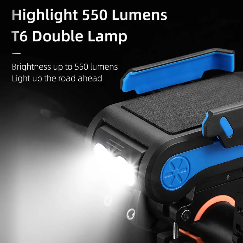 4 In 1 Bicycle Front Light With Power Bank Phone Holder Horn 130db Waterproof USB Rechargeable Bike Light Bike Accessories
4 In 1 Bicycle Front Light With Power Bank Phone Holder Horn 130db Waterproof USB Rechargeable Bike Light Bike Accessories