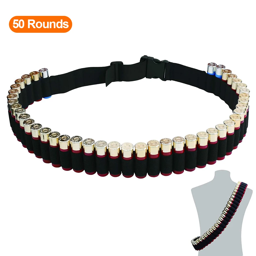 Tactical 50 Rounds Gun Shell Bandolier Belt 12/20 Gauge Ammo Holder Military Gun Cartridge Belt Airsoft Hunting Accessary
Tactical 50 Rounds Gun Shell Bandolier Belt 12/20 Gauge Ammo Holder Military Gun Cartridge Belt Airsoft Hunting Accessary
