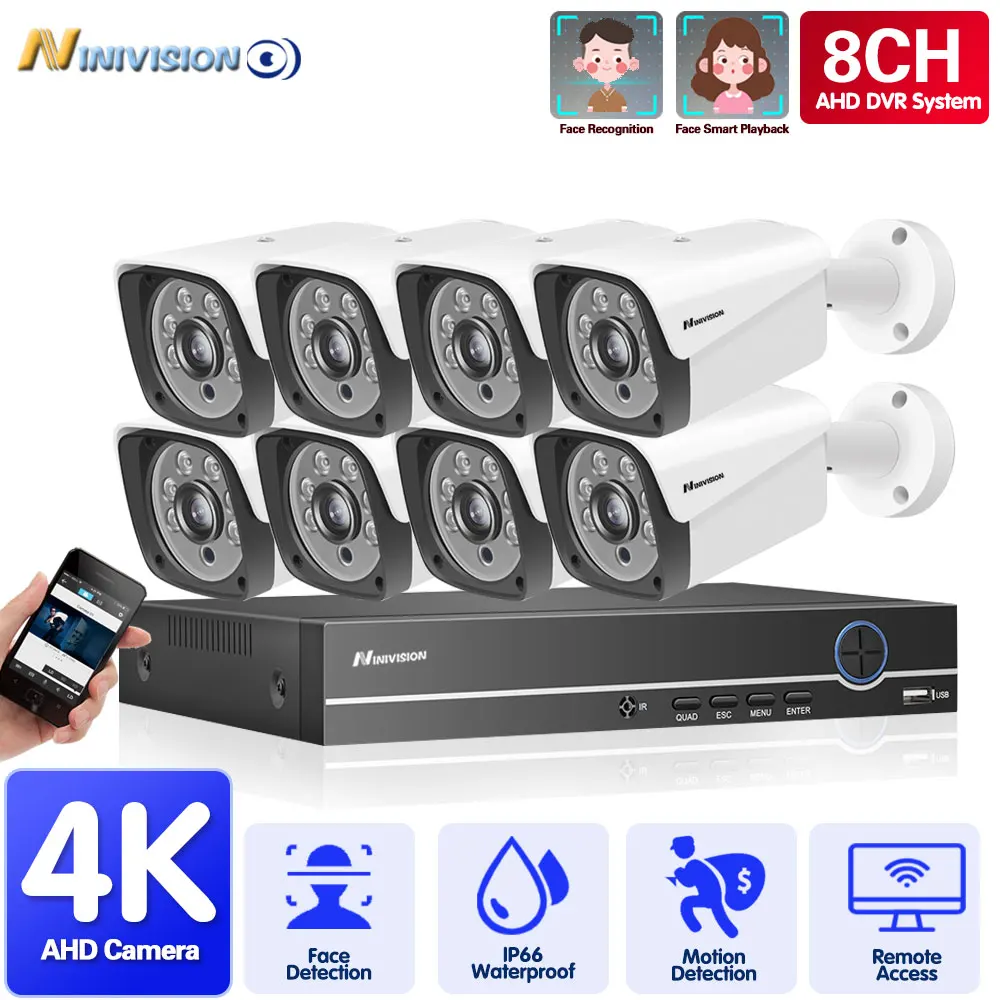 8-Channel 4K Face Detection Video Security System DVR recorder Outdoor Weatherproof CCTV Camera System H.265+ Surveillance Kit
8-Channel 4K Face Detection Video Security System DVR recorder Outdoor Weatherproof CCTV Camera System H.265+ Surveillance Kit