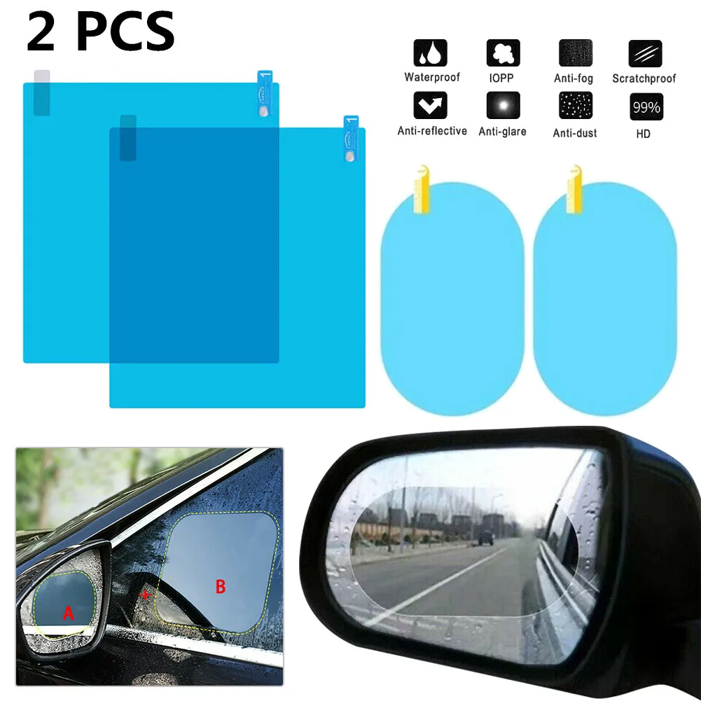 2Pcs Car Rearview Mirror Protective Film Anti Fog Window Clear Rainproof Rear View Mirror Protective Soft Film Auto Accessories
2Pcs Car Rearview Mirror Protective Film Anti Fog Window Clear Rainproof Rear View Mirror Protective Soft Film Auto Accessories
