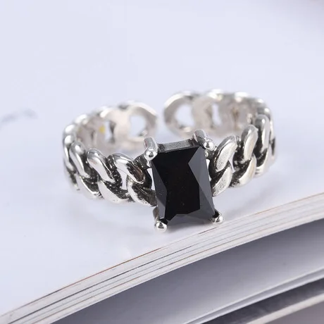 925 Sterling Silver Fine Jewelry Flower Bague Black Spinel Wedding Rings for Women Girl Party Gift
925 Sterling Silver Fine Jewelry Flower Bague Black Spinel Wedding Rings for Women Girl Party Gift