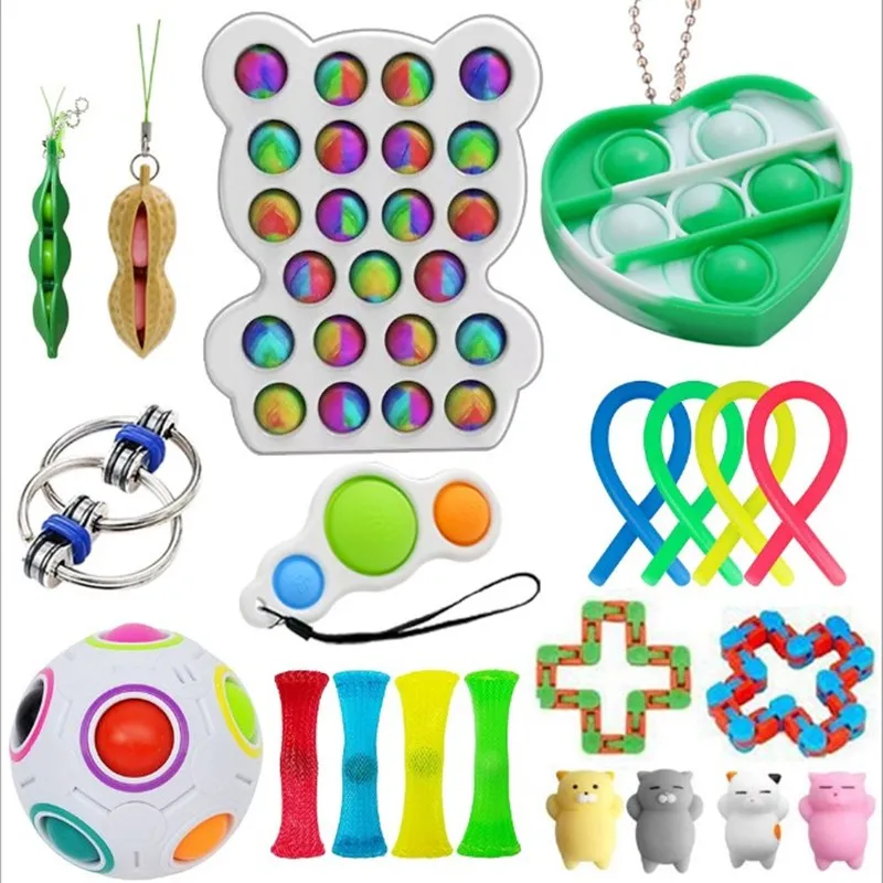 Rainbow Push Bubble Fidget Sensory Toy for Autisim Special Needs Anti-stress Game Stress Relief Squishy Bubble Fidget Toys
Rainbow Push Bubble Fidget Sensory Toy for Autisim Special Needs Anti-stress Game Stress Relief Squishy Bubble Fidget Toys