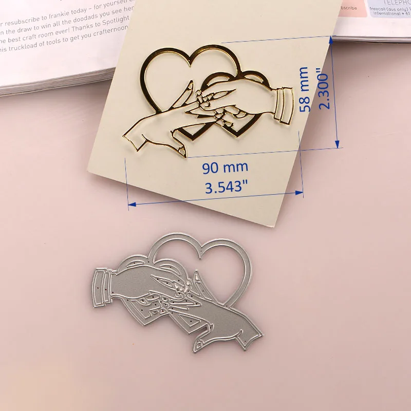Металлические режущие штампы для обручального кольца трафарет в виде сердца