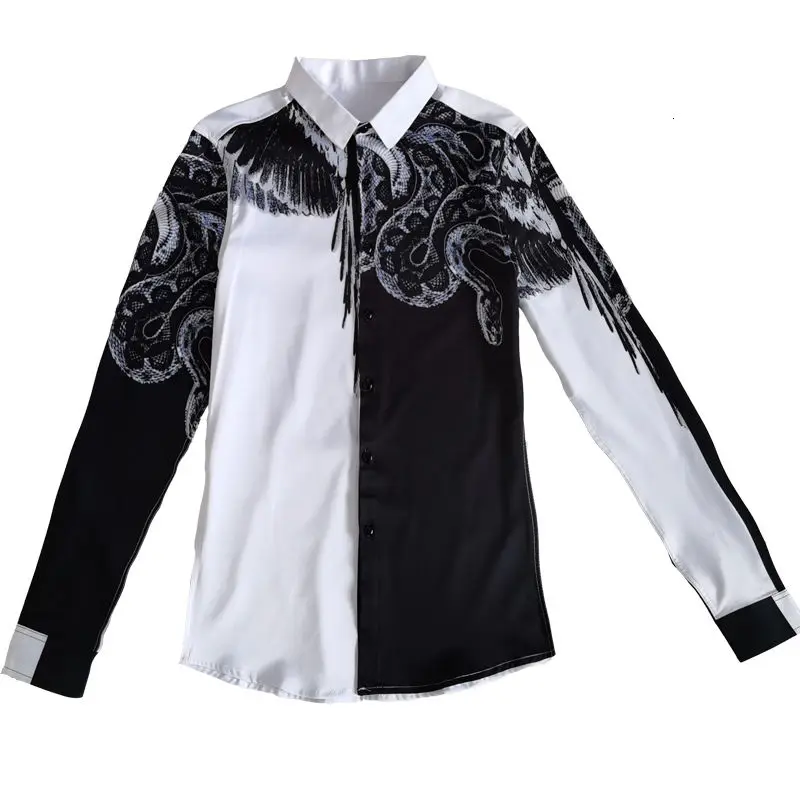 British Snake Style Print Shirt Men 2020 Autumn Korean Slim Fit Men Long-sleeved Shirt Floral Shirt Fashion Formal Shirt For Men
British Snake Style Print Shirt Men 2020 Autumn Korean Slim Fit Men Long-sleeved Shirt Floral Shirt Fashion Formal Shirt For Men