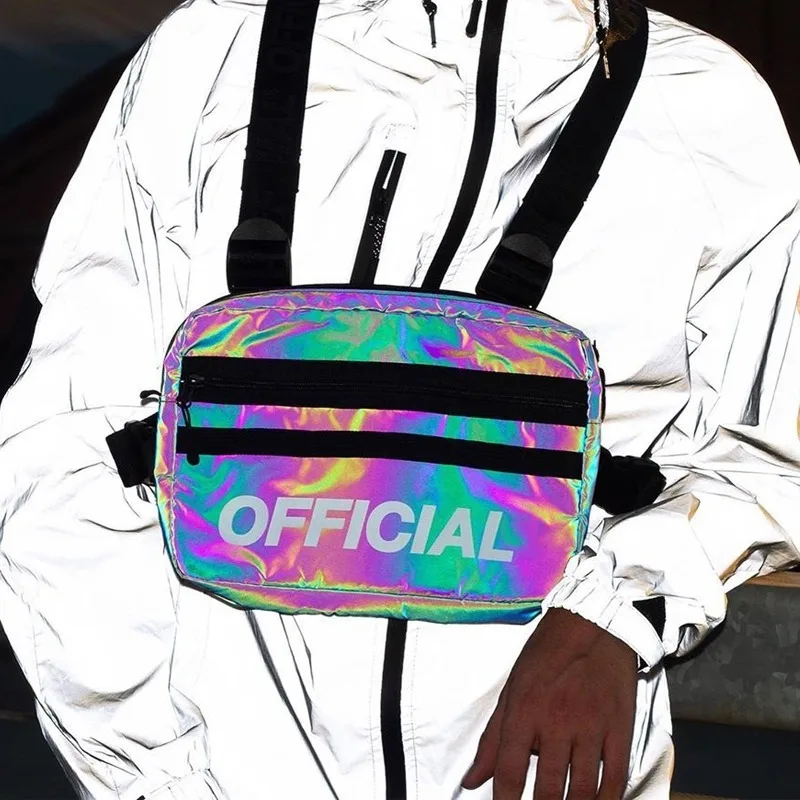 HipHop Reflective Chest Bag Men Tactical Chest Utility Bags Fashion Streetwear Women Men Party Bags Light Chest Bag Rig Pouch
HipHop Reflective Chest Bag Men Tactical Chest Utility Bags Fashion Streetwear Women Men Party Bags Light Chest Bag Rig Pouch
