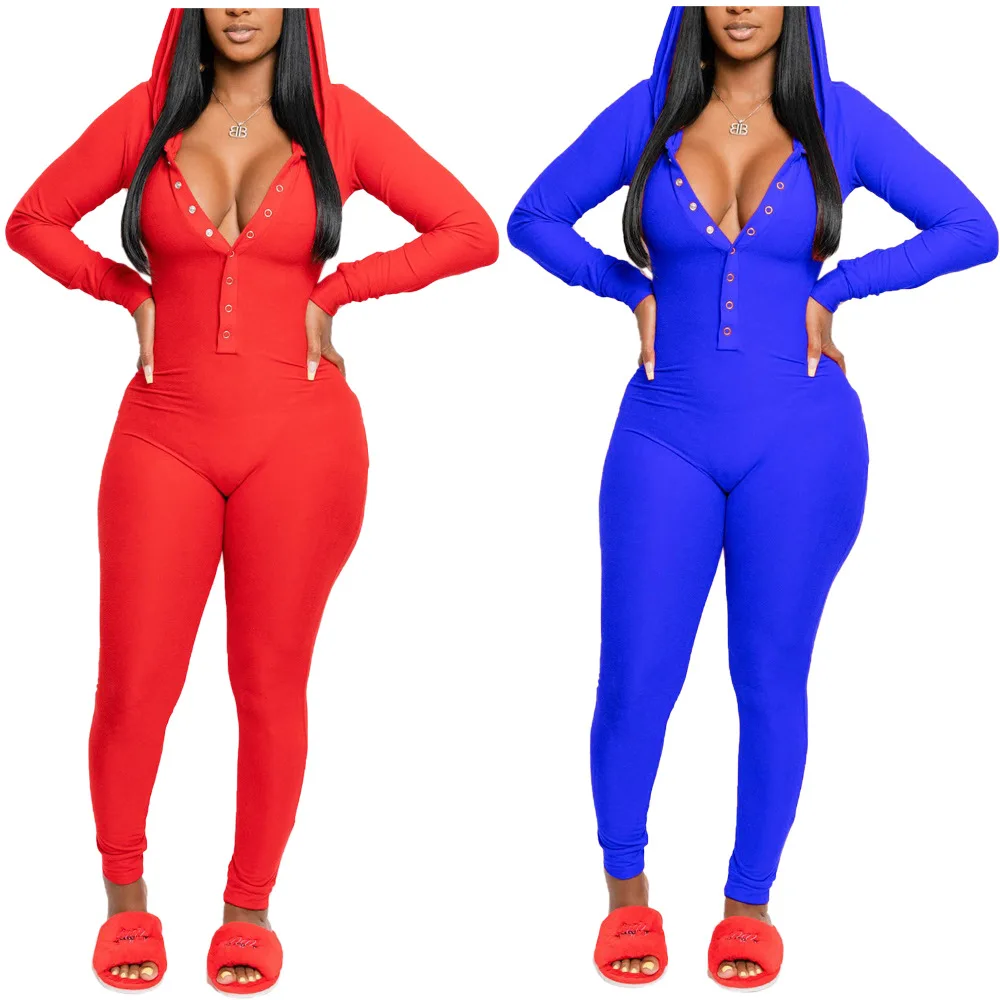 AR5584 Europe and the United States 2021 sexy women's clothing fashion solid color hooded button flip home service jumpsuit
AR5584 Europe and the United States 2021 sexy women's clothing fashion solid color hooded button flip home service jumpsuit