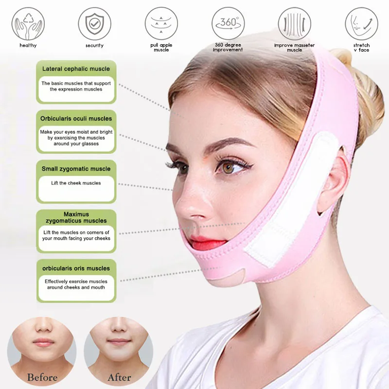 Rubber Compound Double-sided Lycra Face Slimming Strap Washable Double Chin Reducer V-Shape Face Lifter Skin Tightening Tool
Rubber Compound Double-sided Lycra Face Slimming Strap Washable Double Chin Reducer V-Shape Face Lifter Skin Tightening Tool