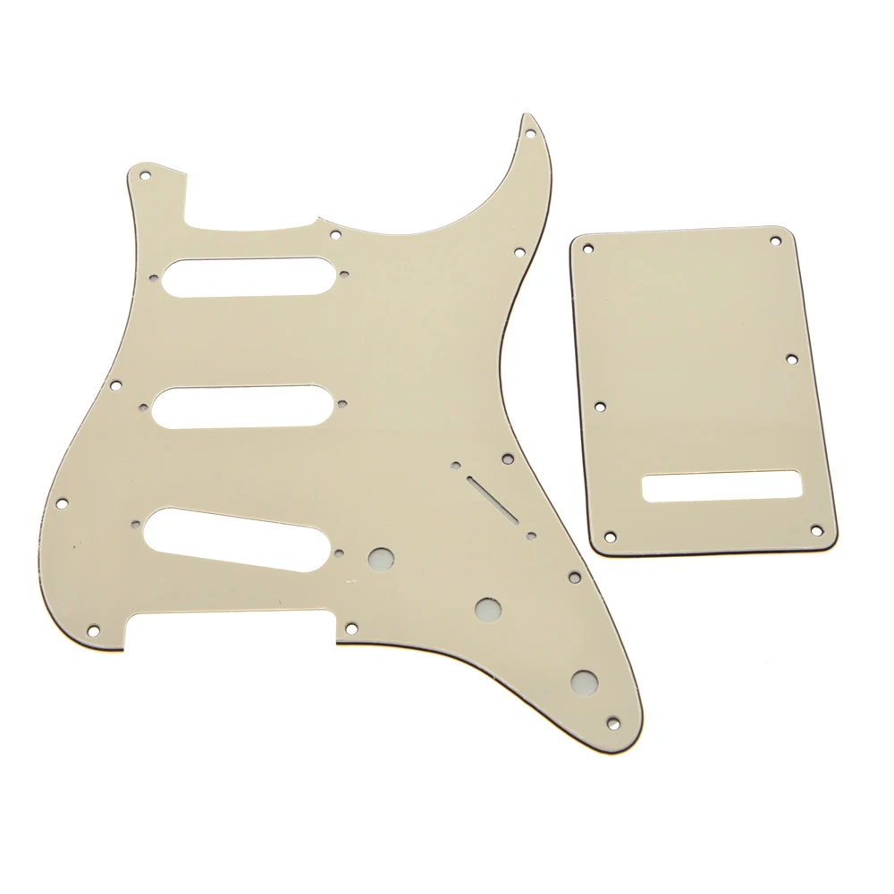 Aged White 11 Holes SSS Guitar Pickguard Scratch Plate Back Plate Trem Cover and Screws Fit for ST Start Guitar Accessories
Aged White 11 Holes SSS Guitar Pickguard Scratch Plate Back Plate Trem Cover and Screws Fit for ST Start Guitar Accessories
