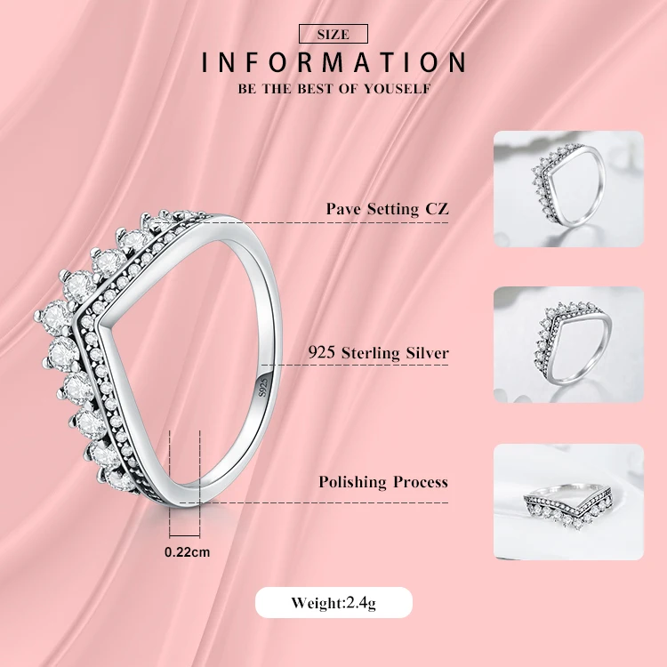 925 Sterling Silver Stackable rings for women full Zircon Crown Ring gift Anniversary Jewelry wedding Ring Exquisite
925 Sterling Silver Stackable rings for women full Zircon Crown Ring gift Anniversary Jewelry wedding Ring Exquisite